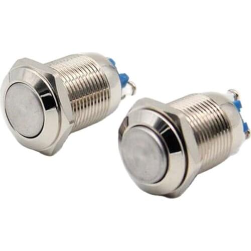 Auto Metal Power Push Button Switch Latching Type On-off 16mm 3A/250VAC