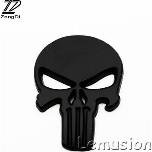 Car Black Badge 3D Skeleton metal Stickers for Jeep Renegade Wrangler Skoda Octavia A7 2 Rapid Fabia Yeti Opel Astra H J G 2017