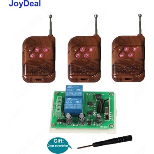 433Mhz Wireless Remote Control Switch DC 12V 2CH Relay Receiver Gate Garage Door Motor Controller 4CH RF Transmitter DIY Switch