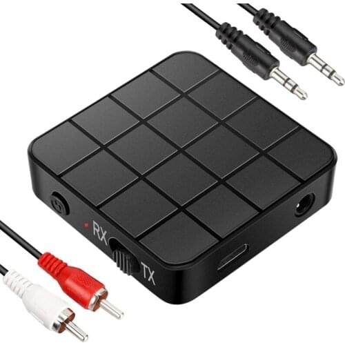 Bluetooth 5.0 Transmitter Receiver Bluetooth Audio Adapter 2 in 1 Bluetooth Adapter Mini Portable 3.5mm Jack