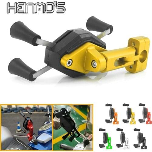 Motorcycle Phone Holder Smartphone Fixed Bracket Motorbike Motorcross Mobile Devices Mount GPS Intercoms Navigation Support Clip