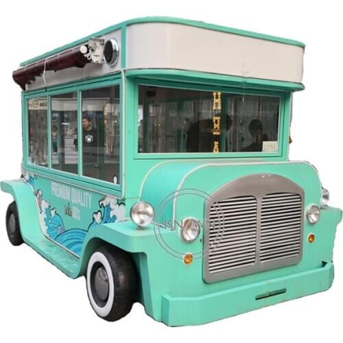 Electric Fast Food Trolley Vending Carts Concession Trucks Van Mobile Hamburger Trailer USA