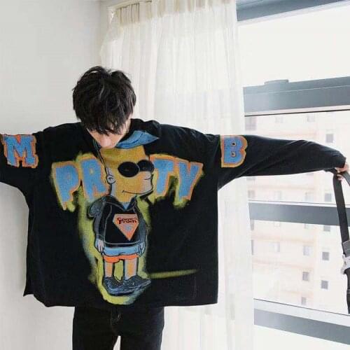 2021 Cool Dance T-Shirt Men Autumn Long Sleeve Amine T Shirt Funny Men Fashion Tee Tops Cartoon Oversize Tshirt Streetwear Boys