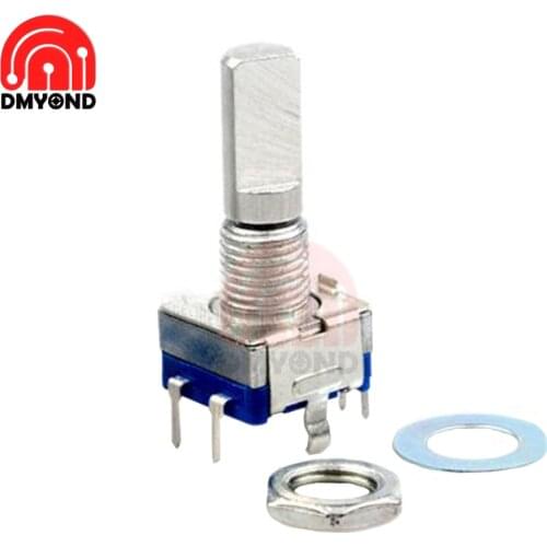 Half Axis EC11 Rotary Encoder Switch 20MM Digital Potentiometer with Switch 5Pin Handle Length 20mm Code Switch With Nuts Washer