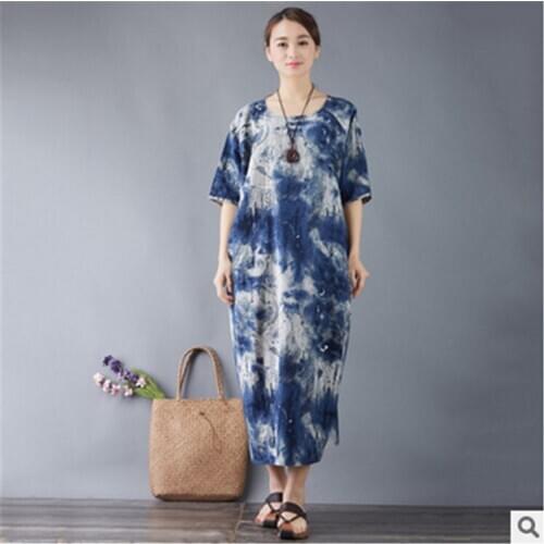 Top brand Cotton and Summer Linen National Wind Dress high quality