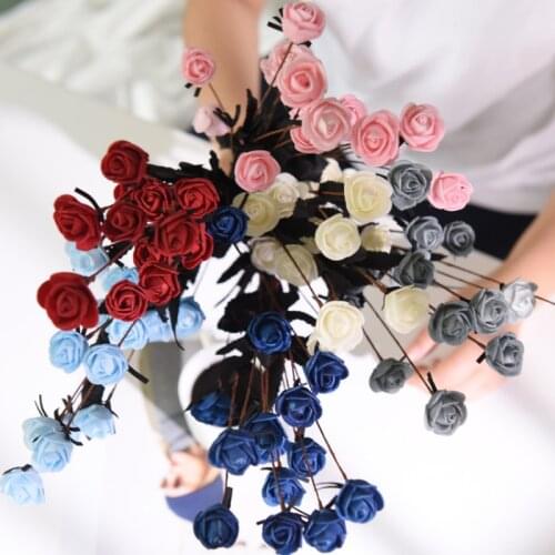 Simulation Bouquet Fake Flower Multi-Color Small Rose Flower Foam Flower Photo Posing Photography Props Decoration Decoration