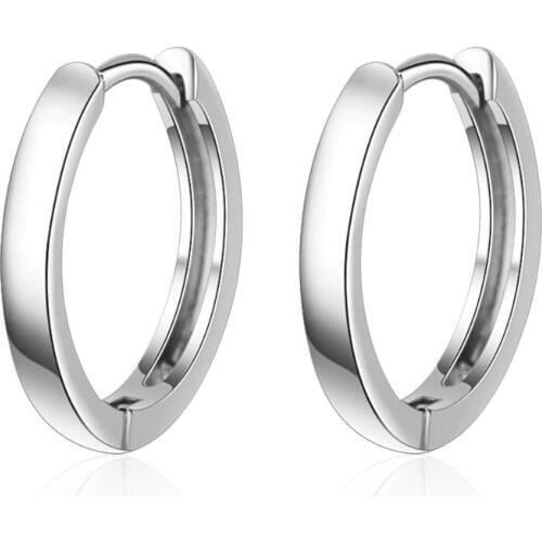 Exquisite Glossy Round Ear Hook Hoop Earrings For Women Trend Creative 925 Sterling Silver Party Gift Jewelry Accessories SAE378