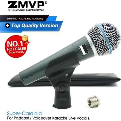 Grade A Quality BETA58A Professional Performance Dynamic Wired Microphone BETA Handheld 58A Mic For Karaoke Live Vocals Stage