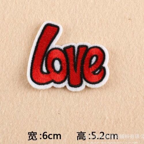 Cartoon Kids Love Design Iron On Patch Clothes Patch For Clothing Girls Boys Embroidered Pathces