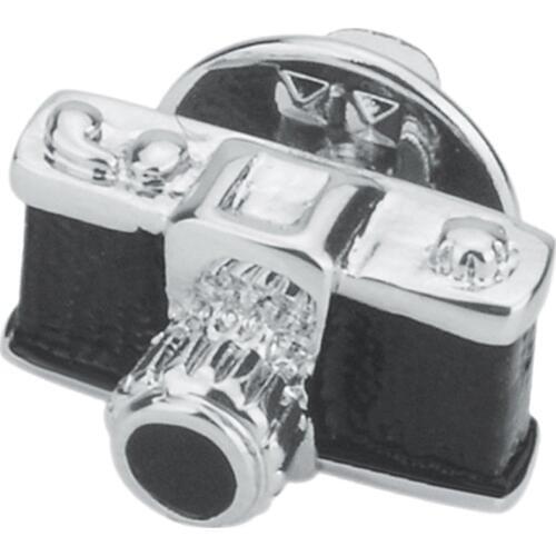 Black Camera Photography Lover Enamel Lapel Pin Men Hat Shirt Suit Breastpin Camera Design Brooch Pin For Men Women