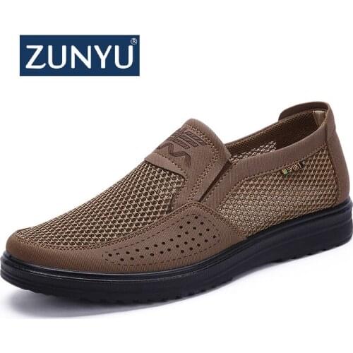ZUNYU Comfortable Men Casual Shoes Breathable Mesh Summer Men Shoes 2021New Non-slip Lightweight Shoes for Men Big Size 38-48