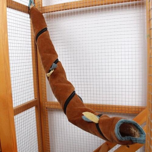 New Worm Short Plush Branch Shape Hamster Sugar Glider Hammock Hanging Sleeping Bed Tunnel Cage Small Pet Toy Supply