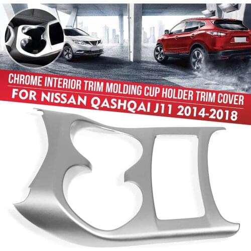 Gear Shift Box Panel Cover Cup Holder Trim Cover For Nissan Qashqai J11 2014 2015 2016 2017 2018 Interior Trim Molding