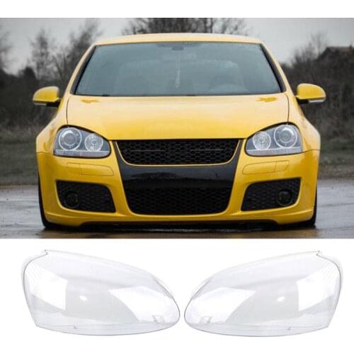 For VW GOLF 5 MK5 2005 2006 2007 2008 2009 Car Lights Headlight Head Lamp Cover Styling Replacement Glass Headlight Lens