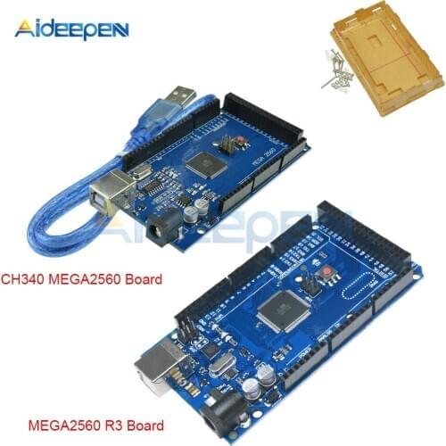 MEGA2560 R3 Control Board ATMEGA2560-16AU ATMEGA16U2 5V 16MHz Module For Arduino with USB Cable with Case