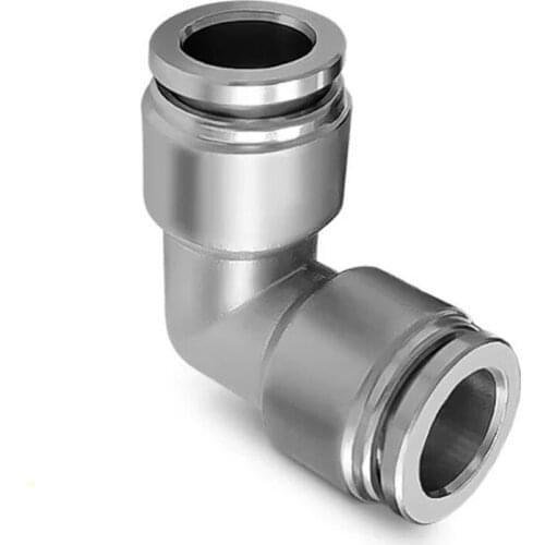 Pneumatic Stainless Steel Elbow Union Tube OD 4 6 8 10 12mm Quick Connect Push In Air Fitting SS304