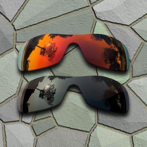 Grey Black&Red Orange Sunglasses Polarized Replacement Lenses for Oakley Antix