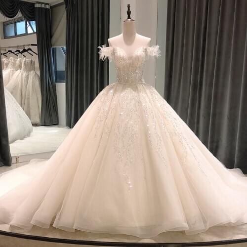 SL8101 wedding dress 2020 With sleeves ivory invitada luxury elegant vintage princess church bruiloft ball gown wedding dresses