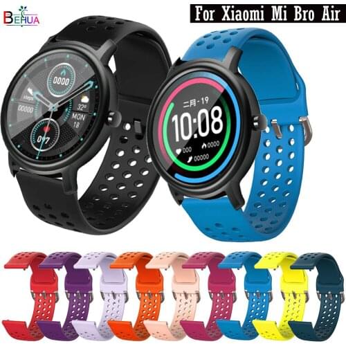 20mm Soft Silicone WatchBand For Xiaomi Mibro Air Strap Replacement Bracelet WristStrap For Amazfit Bip pop pro / Bip U / Realme