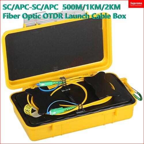 SC/APC-SC/APC Fiber Optic OTDR Launch Cable Box 500m 1KM 2km OTDR Zone Eliminator SC APC Single-Mode Fiber Rings