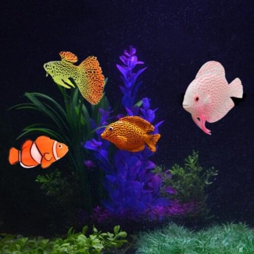 Silicone Artificial Night Luminous Hippocampus Fish Tank Aquarium Ornament Underwater Fish Decoration Pet Supplies Dropshipping