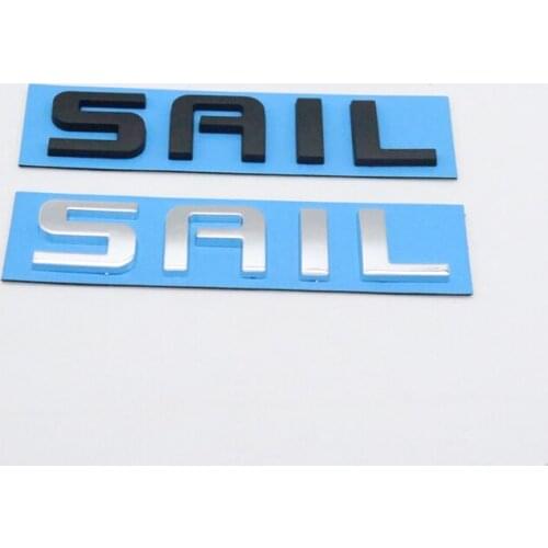Soarhorse Car Emblem for Sail Letters 3D Silver Sticker For Chevrolet Sail Rear Trunk Badge Nameplate Decal