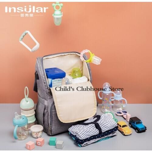 Mummy Bag Diaper Bag Baby Care USB Large Capacity Mom Multifunctional Backpack Waterproof Baby Pregnant Bag Stroller Bag