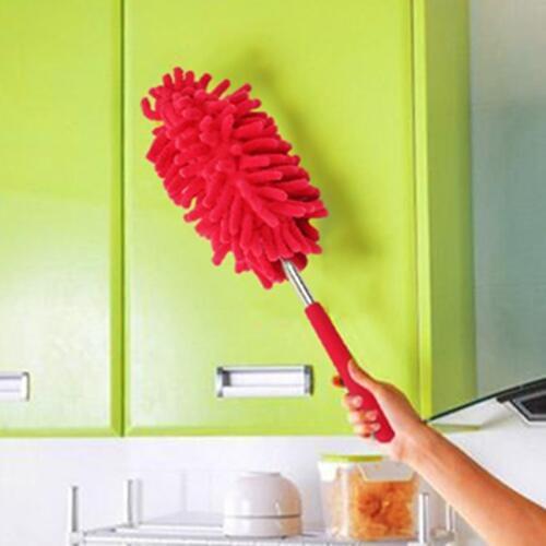 Household Telescopic Magic Microfibre Duster Cleaning Brush Car Duster Dust Cleaner For Dusting Dust Brush Extendable Green Red