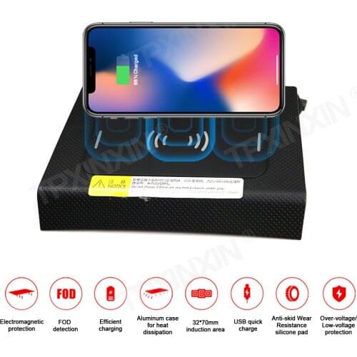 TPXINXIN Qi Car wireless charger for BYD Song SUV 2016-2018 Intelligent Infrared Fast Wireless Sensitive Charging Phone Holder