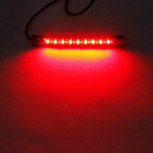 Universal 18LED Motorcycle Tail Brake Stop Turn Signal Lamp Flexible Strip Light