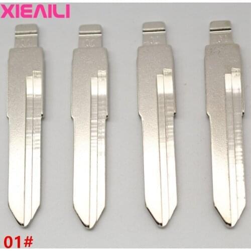 XIEAILI 50Pcs 01# Metal Blank Uncut Flip KD Remote Key Blade For VW Santana/Golf/Jetta S168