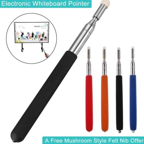 1 Meter Stainless Steel Telescopic Pointer Teaching Whiteboard Classroom Accessories School Soft Extendable Teacher Pointer
