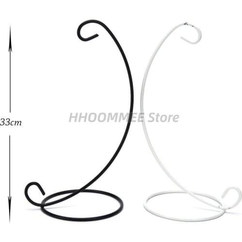 1PC Wholesale Black White 23CM Metal Stand Air Plant Terrarium Planter Hanging Display Rack For Home Decoration