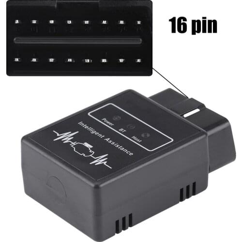 12V KW912 16 pin OBD II bluetooth 3.0 Universal Car Auto Diagnostic Scanner Tool Interface Adapter for Android/PC Black