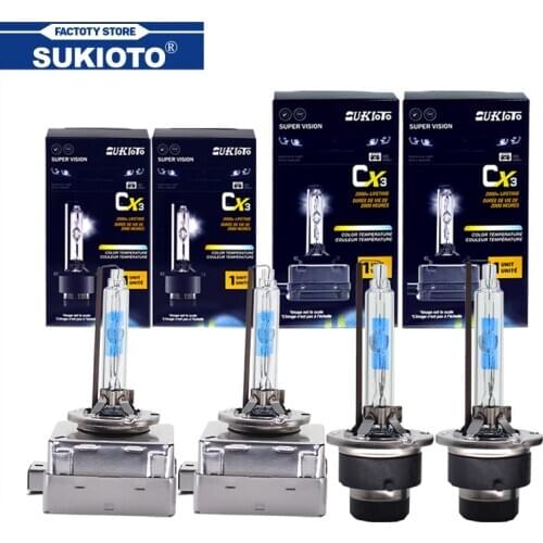 SUKIOTO 2PCS New Super Vision 5500K 55W D1S D2S D3S D4S Xenon HID Headlight Bulbs With Coating Layer 35W D1S D2S HID Xenon Lamp