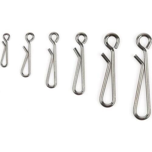 50pcs Hanging Fishing Snap swivels Barrel Fishing Connector Sea Accessories Fish Carp Tackle Box Fly Tools Hook Lure Ring 1#-5