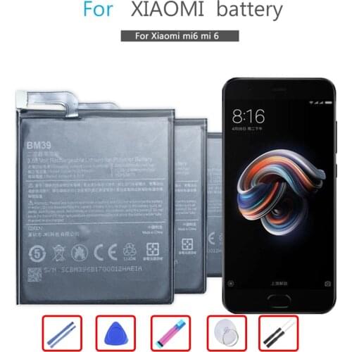 For Xiao mi Phone Battery BM39 For Xiaomi Mi 6 Mi6 3250mAh BM-39 High Capacity Replacement Bateria Free Tools
