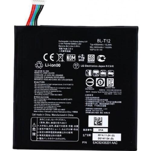 BL-T12 Phone Li-ion Replacement Battery for LG G pad 7.0 V400 V410 BL-T12 4000mAh