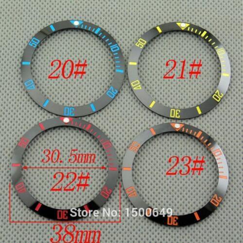 Corgeut ceramic bezel(blue yellow red orange mark) insert fit 40mm case mechanical men watch