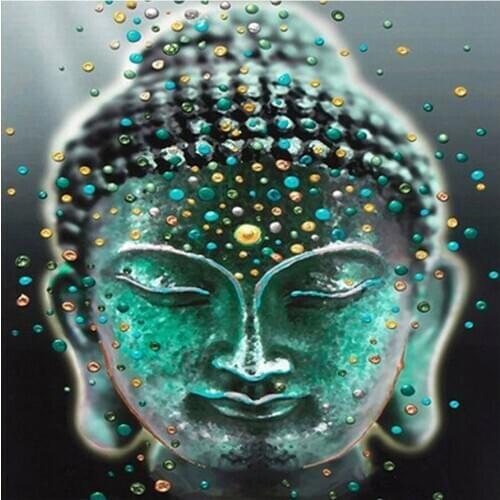 Blue Buddha Avatar Diamond Painting Round Full Drill Nouveaute DIY Mosaic Embroidery 5D Cross Stitch Religion Portrait Pattern