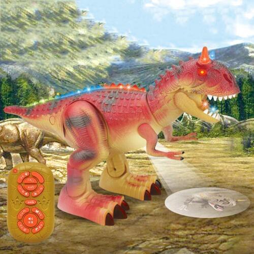 Remote Control Dinosaur Model Toy Hornhorn Electric Intelligent Remote Control Will Walk Story Machine Simulation Animal Toy