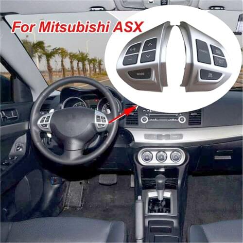 New For ASX 2007-2012 For Mitsubishi Pajero/Montero Sport(KH) 2008-2015 Steering wheel control buttons silver buttons