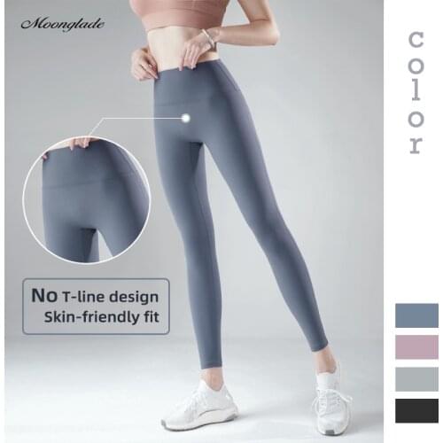 Moonglade Gym Leggings Yoga Pants Sports Fitness Clothes Women Seamless High Waist Hip-Up Skin-Friendly Quick-Dry Solid