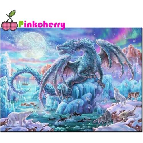 Moon dragon Diamond Painting Full Square Round Drill Diy 5D Diamond Embroidery Animals Mosaic Needlework decor k1233