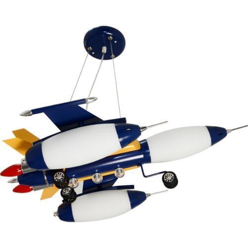 Boy child room light aircraft pendant light fighter blue red Including bulbs 220V 110V Child room light pendant lamp