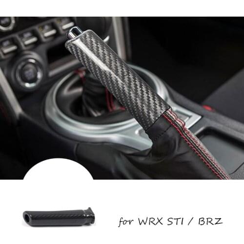 Real Carbon Fiber Handbrake Grip Car Hand Brake Cover Handle Replace for Subaru WRX STi 2007-2019 / BRZ Toyota 86 2013-2020