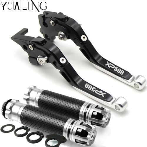 Motorcycle Adjustable Folding Brake Clutch Levers Handlebar Hand Grips For YAMAHA XP500 2010-2011