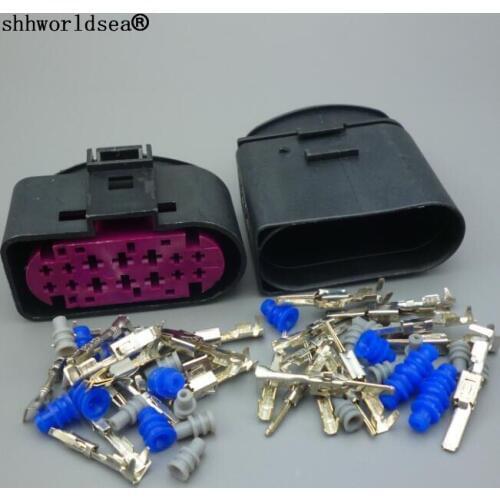 Shhworldsea 1/2/5/10/100set 14 Pin/Way 1.5mm 3.5mm Car Xenon Headlight Lamp Plug Connector Socket Housing