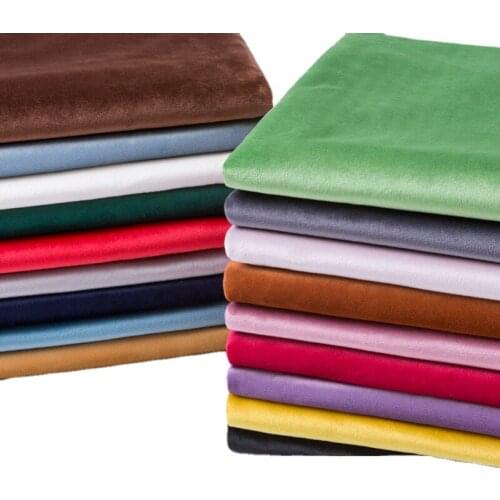 Width 59'' Solid Velvet Fabric By The Half Yard For Sofa Pillow Clothes Material