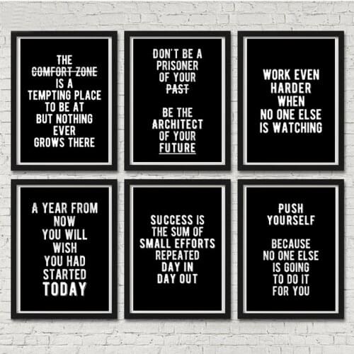 Modern Wall Art Motivational Posters and Prints Office Decor Entrepreneur Inspirational Canvas Painting Art Wall Pictures Prints